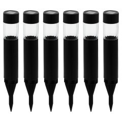 48902 ROSALBA Комплект из 6 светодиодных садовых светильников на солнечной батарее с выключателем, 0.36Вт, IP44, черный 48902 ROSALBA Комплект из 6 светодиодных садовых светильников на солнечной батарее с выключателем, 0.36Вт, IP44, черный