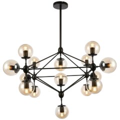 SLE154903-15 Светильник потолочный Черный/Янтарный E27 15*40W LACOTTA SLE154903-15 Светильник потолочный Черный/Янтарный E27 15*40W LACOTTA