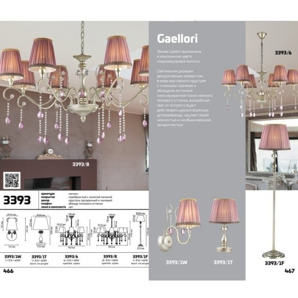 Декоративная настольная лампа Odeon Light 3393/1T GAELLORI под лампу 1xE14 40W