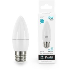 30220 Лампа Gauss Elementary Свеча 10W 750lm 4100K E27 LED 1/10/100 30220 Лампа Gauss Elementary Свеча 10W 750lm 4100K E27 LED 1/10/100