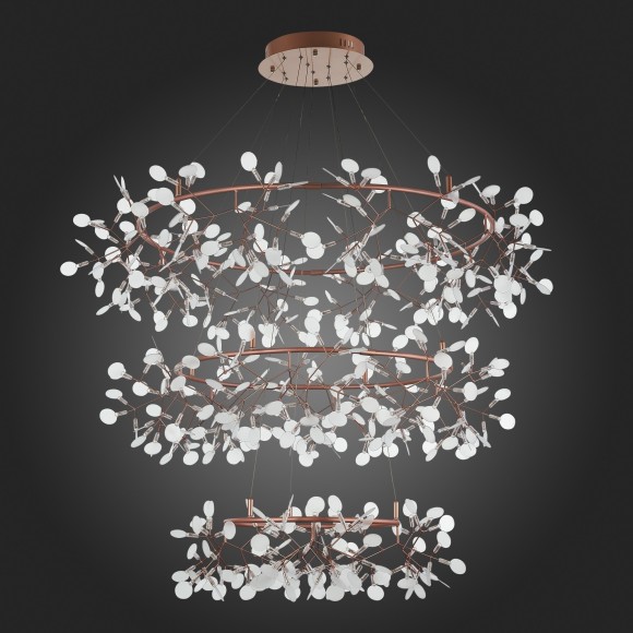 SL379.203.486 Люстра подвесная ST-Luce Медный/Белый LED 486*0,5W 3500K  (из 3-х коробок) RAFINA