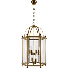 10592/8 AB Loft IT GLORY Подвесной светильник бронзовый с прозрачными стеклянными плафонами, 8 × E14, 60 Вт