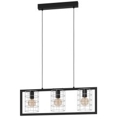 43663 Подвесной потолочный светильник (люстра) JUBILY, 3Х40W, E27, L770, B145, H1100, сталь/цинк, че