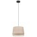 43975 Подвесной светильник (люстра) TABLEY, 1X40W (E27), ?380, сталь, черный / текстиль, дерево, коричневый