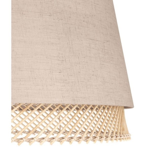 43975 Подвесной светильник (люстра) TABLEY, 1X40W (E27), ?380, сталь, черный / текстиль, дерево, коричневый