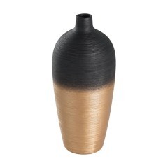 421423 SARYKSU Ваза декоративная керамическая черная с золотым декором H280