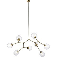 SL1506.203.08 Люстра подвесная ST-Luce Золотистый/Прозрачный E14 8*40W CHIETI SL1506.203.08 Люстра подвесная ST-Luce Золотистый/Прозрачный E14 8*40W CHIETI