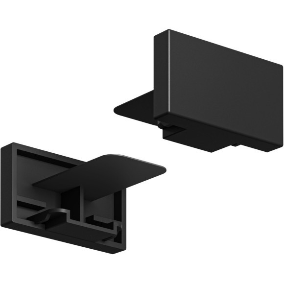 Торцевая заглушка 1шт для накладных однофазных шинопроводов Denkirs TR1107-BK