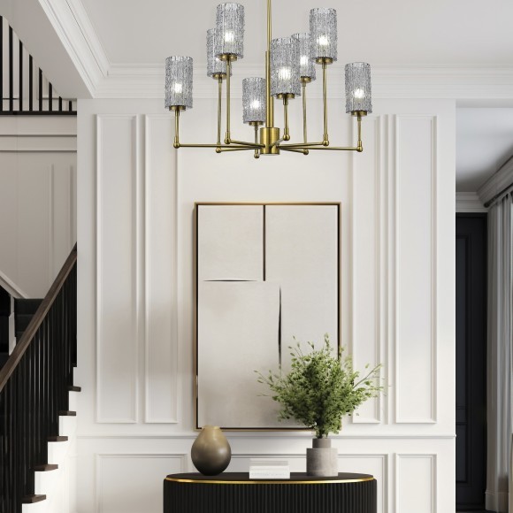 SL1240.303.08 Люстра подвесная ST-Luce Латунь/Дымчатый E27 8*60W GACCIOLO SL1240.303.08 Люстра подвесная ST-Luce Латунь/Дымчатый E27 8*60W GACCIOLO