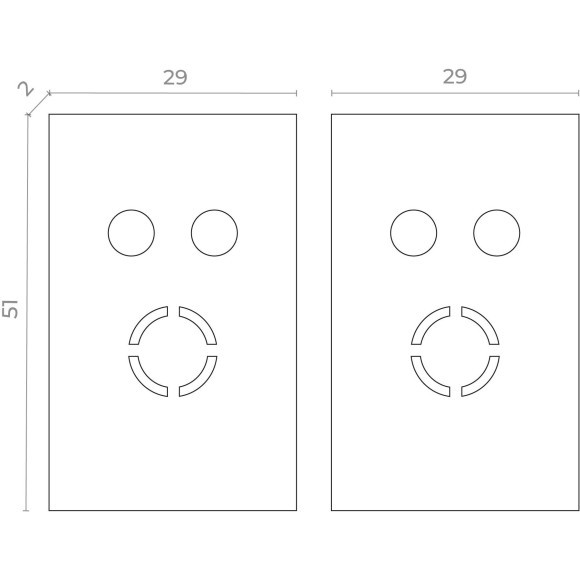 ST068.409.13 Торцевая заглушка (2 шт) для 50мм шинопровода ST Luce Skyflat