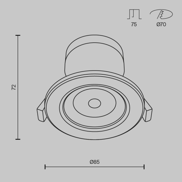 Встраиваемый светильник Maytoni DL013-6-L9W Phill светодиодный LED 9W Встраиваемый светильник Maytoni DL013-6-L9W Phill светодиодный LED 9W