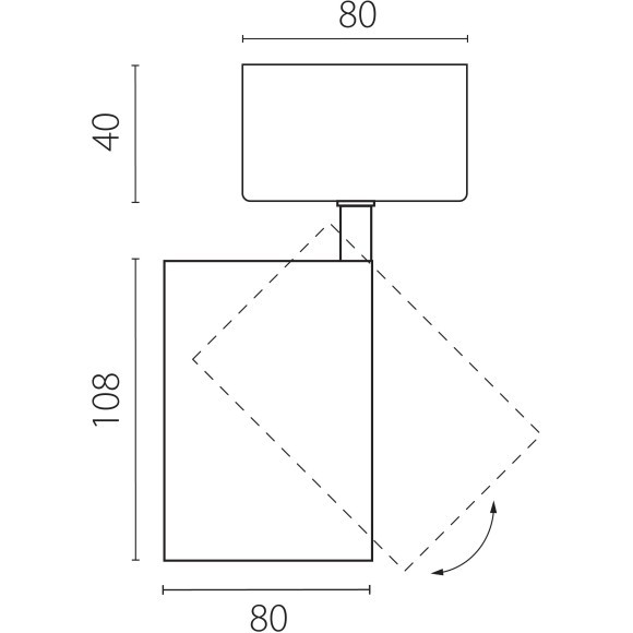Белый накладной поворотный светодиодный спот 30Вт 24° CRI90 3525Лм 4000К Alta Base Lightstar A5346SO