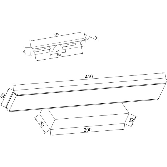 Подсветка для зеркал и картин Maytoni MIR005WL-L16B GleamLED 16.2W