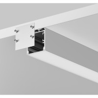 Алюминиевый профиль накладной-подвесной 35x35 (Серебро, 3 м), ALM-3535BT-S-3M 633002