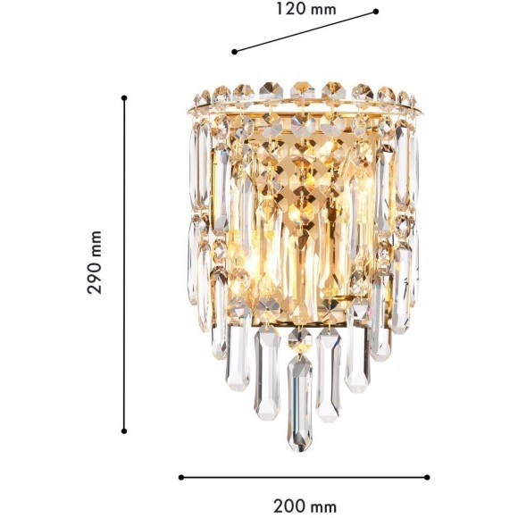 4724-2W, настенный светильник, D120xW200xH290, 2xE14x40W, excluded