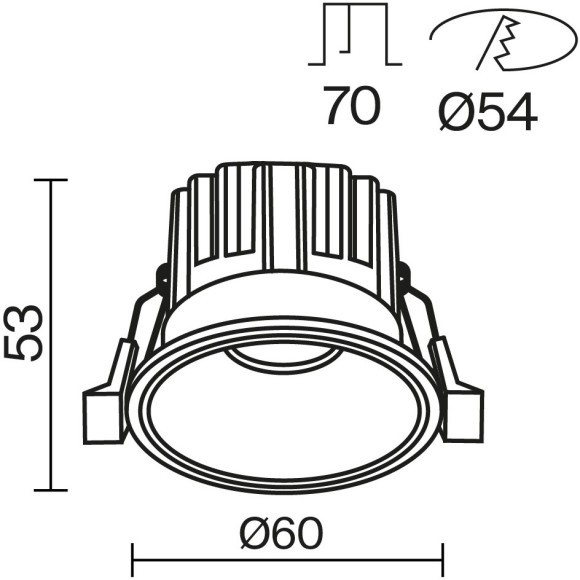 Встраиваемый светильник Technical DL058-7W2.7K-B