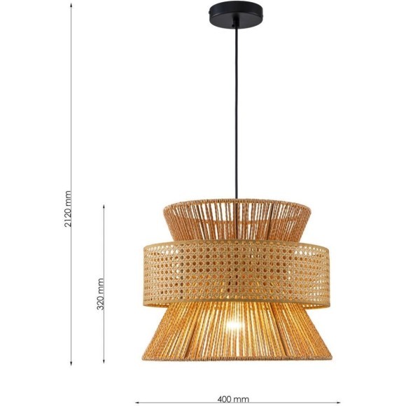 4770-1P, подвесная люстра, D400xH350/2120, 1xE27x40W, excluded