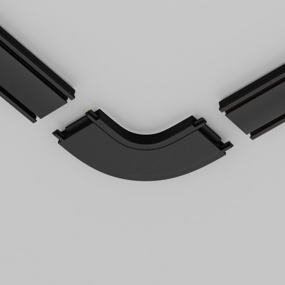 Коннектор угловой скругленный для накладного плоского шинопровода Maytoni Radity TRA084CR-11B Коннектор угловой скругленный для накладного плоского шинопровода Maytoni Radity TRA084CR-11B