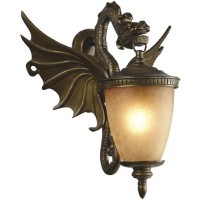 Уличный настенный светильник Favourite 1717-1W Dragon IP44 под лампу 1xE27 60W