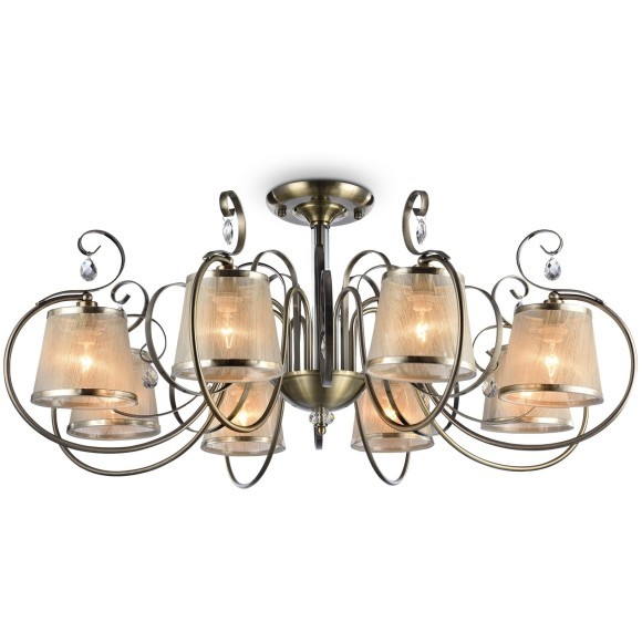 Люстра потолочная Freya FR2020-CL-08-BZ Simone под лампы 8xE14 40W