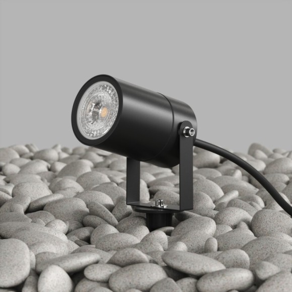 DK9800-BK Грунтовый черный уличный светильник на колышке Denkirs MOSS IP65 под лампу GU10 или LED модуль до 15 Вт