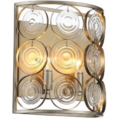 SL1105.201.02 Светильник настенный ST-Luce Золотистый с патиной/Золотистый, Прозрачный E14 2*60W SERANDA SL1105.201.02 Светильник настенный ST-Luce Золотистый с патиной/Золотистый, Прозрачный E14 2*60W SERANDA