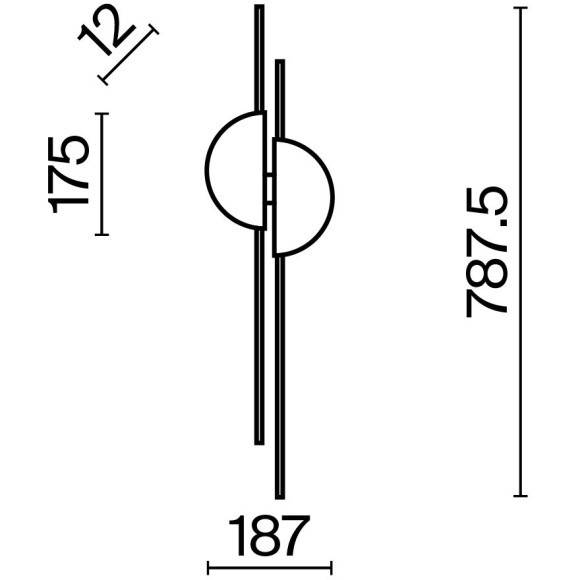 Настенный светильник (бра) Maytoni MOD179WL-L22BS4K