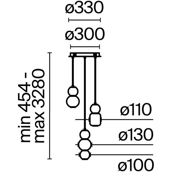 Подвесной светильник Maytoni MOD273PL-L33CH3K