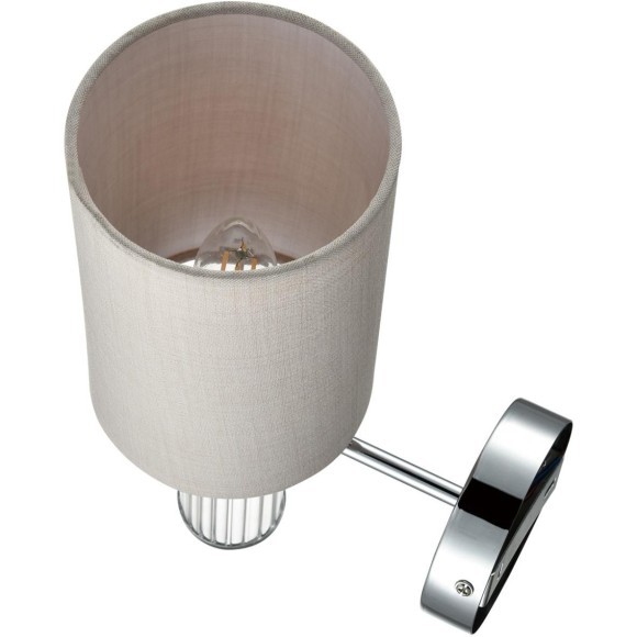 6585/1W MODERNI LN24 хром/бежевый, металл/текстиль, стекло Бра E14 1*40W 220V ARNIKA 6585/1W MODERNI LN24 хром/бежевый, металл/текстиль, стекло Бра E14 1*40W 220V ARNIKA