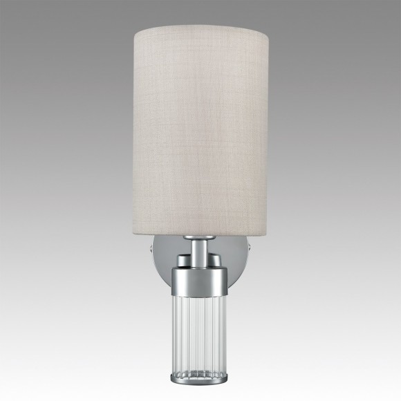 6585/1W MODERNI LN24 хром/бежевый, металл/текстиль, стекло Бра E14 1*40W 220V ARNIKA 6585/1W MODERNI LN24 хром/бежевый, металл/текстиль, стекло Бра E14 1*40W 220V ARNIKA