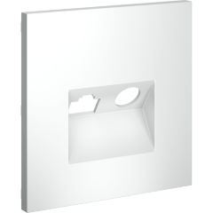 Накладка для розетки TV+RJ45 кат. 6, S70 (белый матовый)