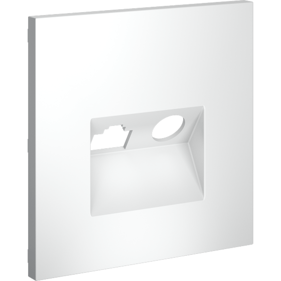 Накладка для розетки TV+RJ45 кат. 6, S70 (белый матовый)