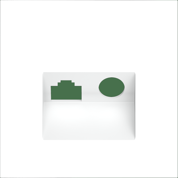 Накладка для розетки TV+RJ45 кат. 6, S70 (белый матовый)