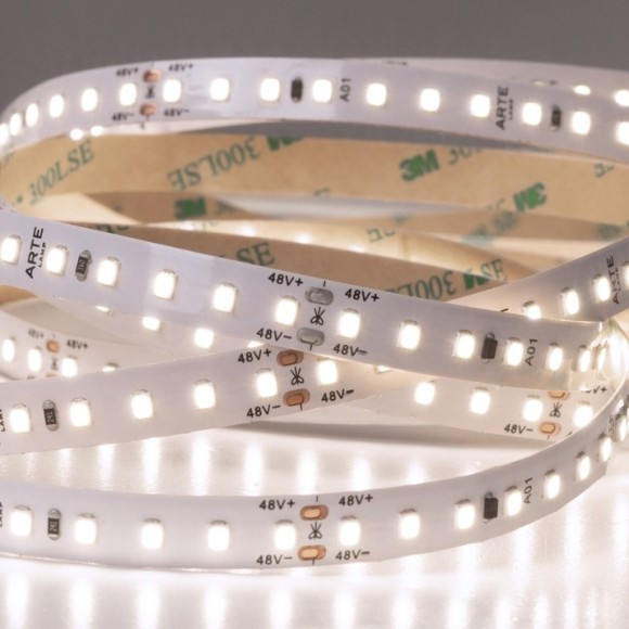 A4812010-02-4K Светодиодная лента 48В 7.2Вт/м 800Лм/м 4000К CRI 90+ 10мм SMD2835 120шт/м 5м IP20