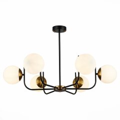 SLE1098-402-06 Светильник потолочный Черный, Латунь/Белый E27 6*60W CIANE SLE1098-402-06 Светильник потолочный Черный, Латунь/Белый E27 6*60W CIANE