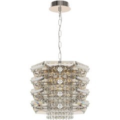 SL6137.103.04 Светильник подвесной ST-Luce никель/прозрачный E14 4*40W STROZZI