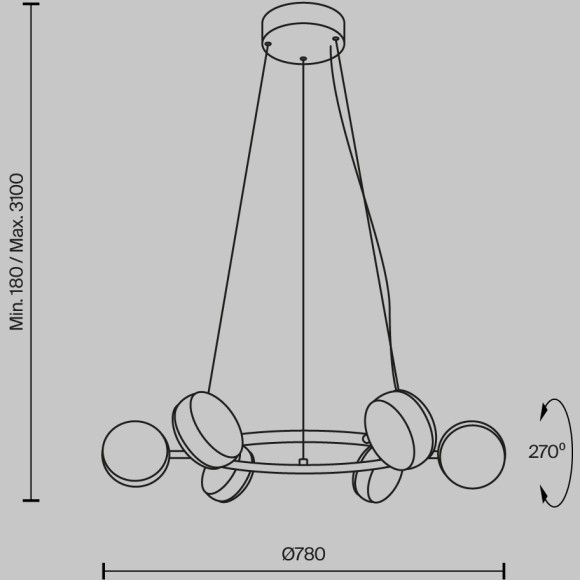 Подвесной светильник Maytoni MOD299PL-L60BC3K Подвесной светильник Maytoni MOD299PL-L60BC3K