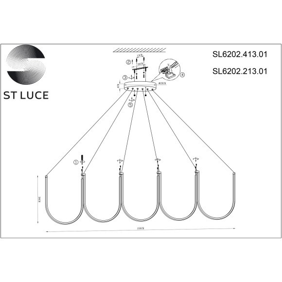 SL6202.213.01 Светильник подвесной ST-Luce Золотистый LED 1*68W 3000K HEIT SL6202.213.01 Светильник подвесной ST-Luce Золотистый LED 1*68W 3000K HEIT