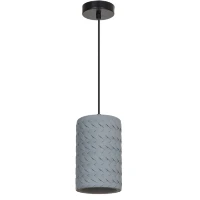 Arte Lamp Corsetto A7096SP-1BK Подвесной современный светильник, плафон из серого гипса с имитацией плетения диаметром 14 см, основание черный металл, провод 100 см, лампа E27 1шт до 40Вт IP20 220В