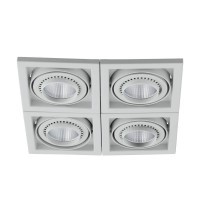 61223 EGLO Светодиодный встраиваемый спот 4xLED, 44Вт, 680Лм, 3000K, теплый свет, серебряный, минимализм