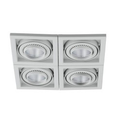 61223 EGLO Светодиодный встраиваемый спот 4xLED, 44Вт, 680Лм, 3000K, теплый свет, серебряный, минимализм 61223 EGLO Светодиодный встраиваемый спот 4xLED, 44Вт, 680Лм, 3000K, теплый свет, серебряный, минимализм