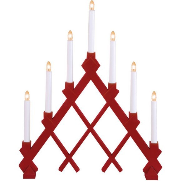 155-45 EGLO RUT Потолочный светильник с 7 лампами E27, 21Вт, механический выключатель, дерево красный, пластик белый