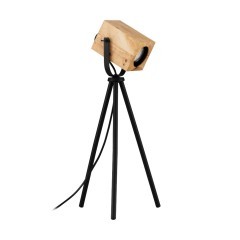 43749 Настольная лампа AYLES, GU10, 1Х3W, 1X250lm, H475, ?260, сталь, черный/дерево, коричневый 43749 Настольная лампа AYLES, GU10, 1Х3W, 1X250lm, H475, ?260, сталь, черный/дерево, коричневый