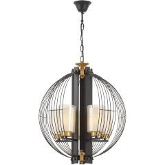 Подвесная люстра Ponti LDP 1245-5 BK+MD Подвесная люстра Ponti LDP 1245-5 BK+MD