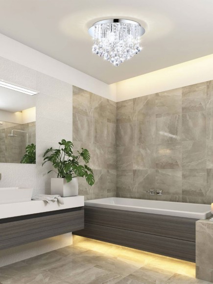 97699 Светодиодный потол. светильник ALMONTE, 8х3W (G9), ?500, H300, 8х360lm, IP44, сталь, хром/стек 97699 Светодиодный потол. светильник ALMONTE, 8х3W (G9), ?500, H300, 8х360lm, IP44, сталь, хром/стек