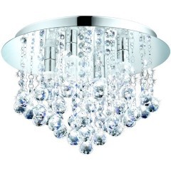 97699 Светодиодный потол. светильник ALMONTE, 8х3W (G9), ?500, H300, 8х360lm, IP44, сталь, хром/стек 97699 Светодиодный потол. светильник ALMONTE, 8х3W (G9), ?500, H300, 8х360lm, IP44, сталь, хром/стек