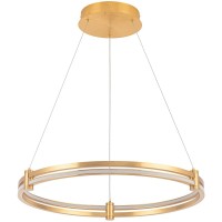 4006/05/01P Stilfort Tooring (Туринг) Золотой подвесной светильник с белым плафоном LED