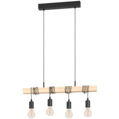 43512 Подвес TOWNSHEND, 4х60W(E27), L700, B105, H1100, сталь, дерево, черный, коричневый 43512 Подвес TOWNSHEND, 4х60W(E27), L700, B105, H1100, сталь, дерево, черный, коричневый