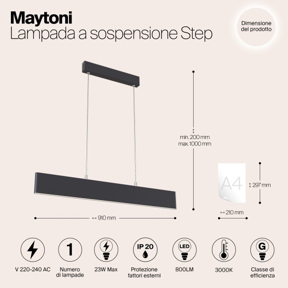 Подвесной светильник Step P010PL-L23B