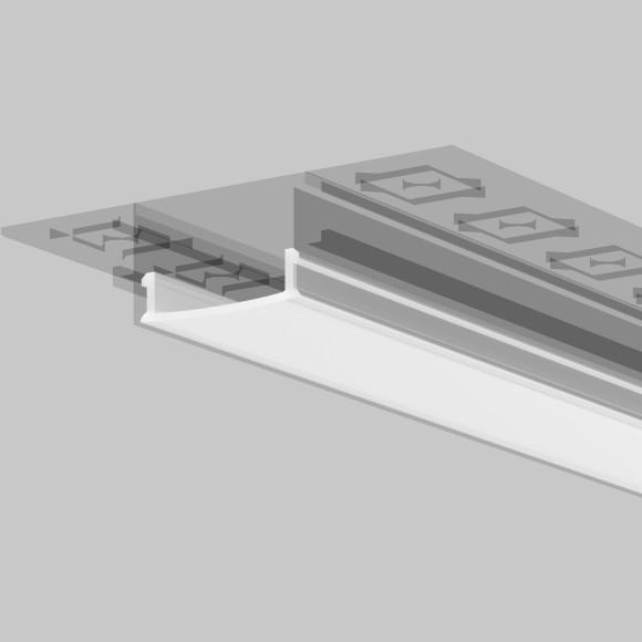 Рассеиватель для профиля 61×14 (Белый, 10 м), ALM-6114-O-DF-10M 642015